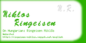 miklos ringeisen business card