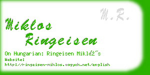 miklos ringeisen business card